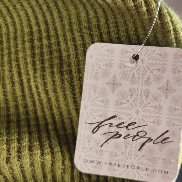 Free People NWT Santa Clara Thermal In Ferngully Green Size XSmall - Picture 6 of 14